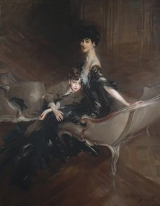 Consuelo Vanderbilt, hertiginna av Marlborough, och hennes son, Lord Ivor Spencer-Churchill, 1906 av Giovanni Boldini