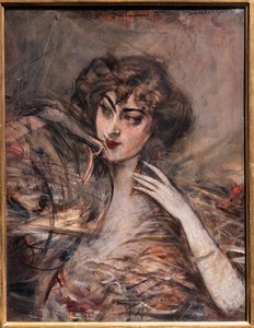 Frontal porträtt av Giovanni Boldini
