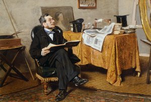 Interiör med figur, av Giovanni Boldini av Giovanni Boldini