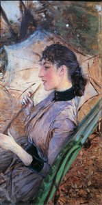 Italien, Florens, profil för Alaide Banti av Giovanni Boldini