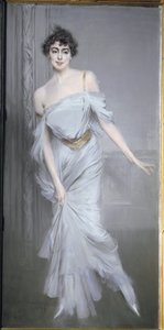 Madame Charles Max (målning på duk) av Giovanni Boldini
