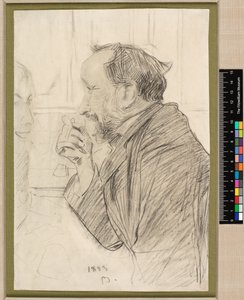 Porträtt av Edgar Degas vid ett kafébord av Giovanni Boldini