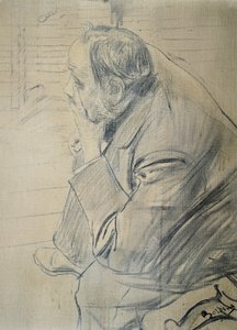 Porträtt av Edgar Degas av Giovanni Boldini (1842-1931) Kol på duk, 605x46 cm, ca 1885 av Giovanni Boldini