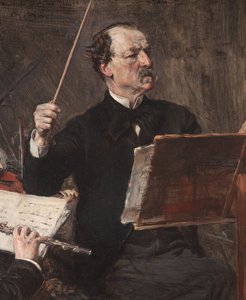 Porträtt av Emanuele Muzio italiensk kompositör och dirigent (målning) av Giovanni Boldini