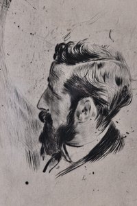 Porträtt av Paul Helleu av Giovanni Boldini