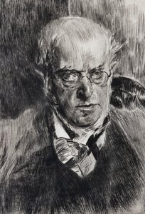 Porträtt av målaren Adolph Menzel, detalj av Giovanni Boldini