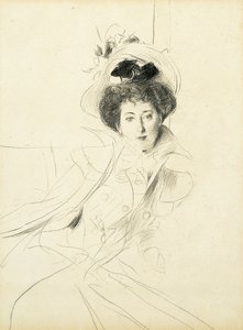 Studie av prinsessan Niscemi av Giovanni Boldini