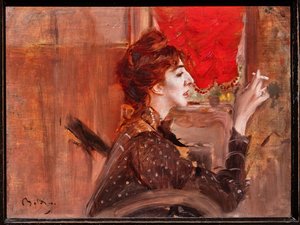 Den röda ridån av Giovanni Boldini