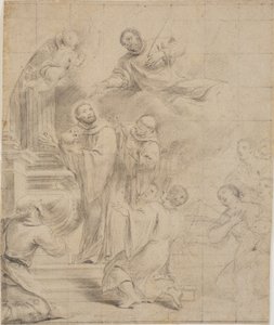 St Bernard räddar skallen av St Caesarius av Giovanni Bonati