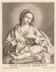 Jungfrun och det sovande barnet av Giovanni Bottani, after Giuseppe Bottani