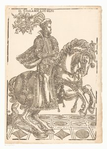 Astolfo till häst Il paladin Astolfo (titel på objekt) av Giovanni Britto