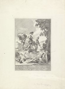 Scen från Tassos "La Gerusalemme liberata" av Giovanni Cattini (attributed to)