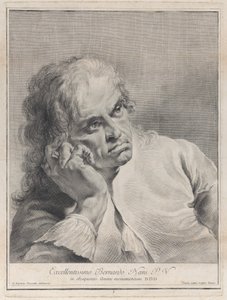 Eftertänksam man vilar huvudet på sin hand, 1743. av Giovanni Cattini