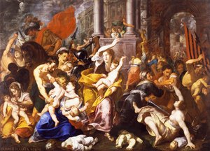 Massakern på de oskyldiga, av Johann Christoph Storer (1611-1671), olja på duk, 300x420 cm, S:t Eustorgios kyrka, Milano, Italien. av Giovanni Cristoforo Storer