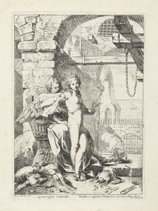 Daedalus ger Ikaros sina vingar av Giovanni David