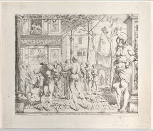 Sankt Christophers martyrskap, Secondo Quadro, 1776. av Giovanni David