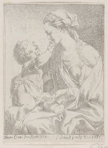 Jungfru och barn, 1776. av Giovanni David