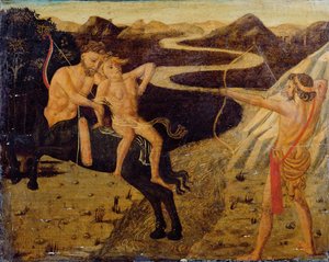 Cassone-panel: Hercules räddar Deianeira från Nessus