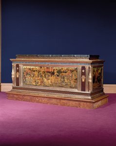 Cassone (tempera på trä & paketförgyllt trä) (se även 1113941-4) av Giovanni Di Ser Giovanni Lo Sheggia (attr. to) Guidi