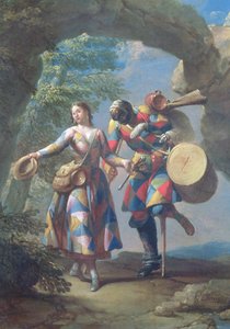 A Harlequin Returning from War, c.1742