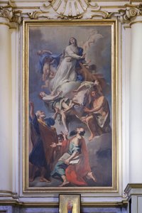Målning tillägnad Jungfrun, Domenico Pestrini, San Luca-madonnans helgedom av Giovanni Domenico Piestrini