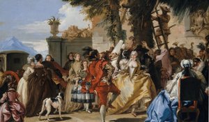 En dans på landet, ca. 1755. av Giovanni Domenico Tiepolo