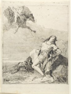 Angelica Bound och på väg att slukas av sjömonstret av Giovanni Domenico Tiepolo