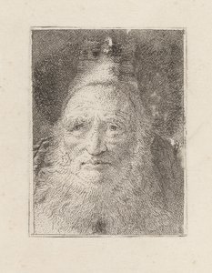 Skäggig gammal man med hatt, ur Raccolta di Teste (Samling av huvuden) av Giovanni Domenico Tiepolo