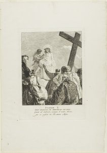 Kristus blir avklädd sina kläder, plansch tio från Korsvägsstationen av Giovanni Domenico Tiepolo