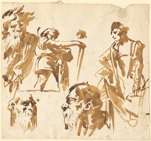 Figurer och ansikten av Giovanni Domenico Tiepolo
