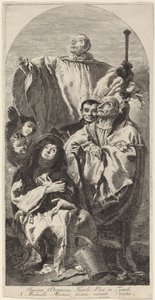 Fyra helgon av Benediktinerorden av Giovanni Domenico Tiepolo