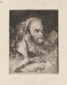Head of an Oriental, A Book in Hand, från Raccolta di Teste (Samling av huvuden) av Giovanni Domenico Tiepolo
