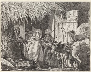 Josef och Maria förbereder sig för att lämna av Giovanni Domenico Tiepolo