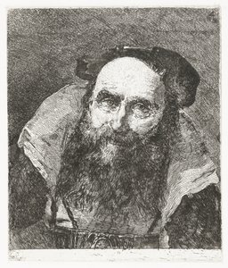Leende gubbe Samling av huvuden (serietitel) Raccolta di Teste (serietitel) av Giovanni Domenico Tiepolo