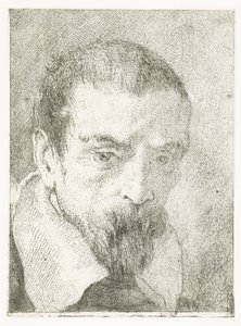 Man med litet skägg utan huvudbonader Samling av huvuden (serietitel) Raccolta di Teste (serietitel) av Giovanni Domenico Tiepolo