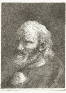 Man med bara axel Samling av huvuden (serietitel) Raccolta di Teste (serietitel) av Giovanni Domenico Tiepolo