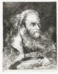 Man med öppen bok Samling av huvuden (serietitel) Raccolta di Teste (serietitel) av Giovanni Domenico Tiepolo