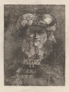 Old Man in the Manier of Rembrandt, från Raccolta di Teste (Samling av huvuden) av Giovanni Domenico Tiepolo
