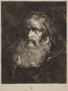 Gammal man med bar huvud av Giovanni Domenico Tiepolo