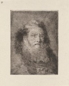 Gammal man med bar huvud, från Raccolta di Teste (Samling av huvuden) av Giovanni Domenico Tiepolo