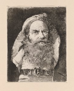 Gammal man med liten turban, från Raccolta di Teste (Samling av huvuden) av Giovanni Domenico Tiepolo