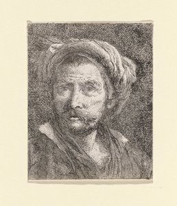 Gammal man med turban, från Raccolta di Teste (Samling av huvuden) av Giovanni Domenico Tiepolo