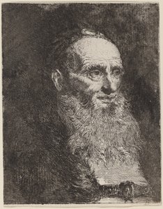Gammal man med skägg av Giovanni Domenico Tiepolo