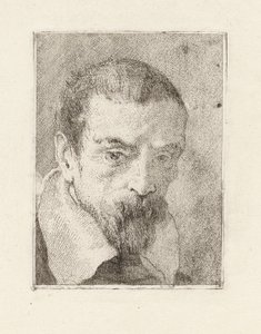 Gammal man med skägg och bar huvud, från Raccolta di Teste (Samling av huvuden) av Giovanni Domenico Tiepolo