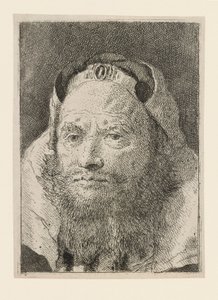 Gammal man med skägg, från Raccolta di Teste (Samling av huvuden) av Giovanni Domenico Tiepolo