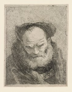Gammal man med skägg, från Raccolta di Teste (Samling av huvuden) av Giovanni Domenico Tiepolo