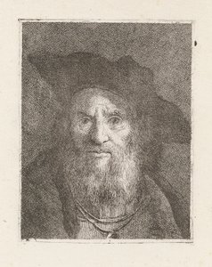 Gammal man med hatt, från Raccolta di Teste (Samling av huvuden) av Giovanni Domenico Tiepolo