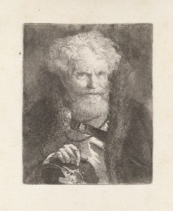 Gammal man med hjälm, ur Raccolta di Teste (Samling av huvuden) av Giovanni Domenico Tiepolo