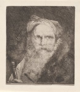 Gammal man med ett svärd, ur Raccolta di Teste (Samling av huvuden) av Giovanni Domenico Tiepolo
