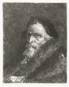 Gammal man i päls Samling av huvuden (serietitel) Raccolta di Teste (serietitel) av Giovanni Domenico Tiepolo